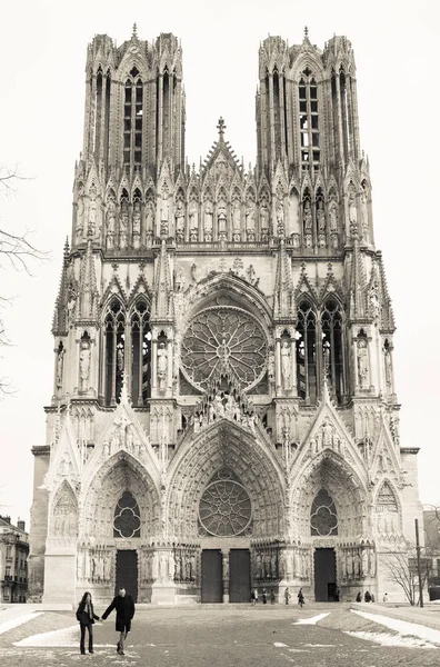 Kathedrale Von Notre Dame Reims Frankreich — Stockfoto