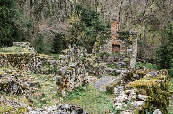 Ruïne Van Huis Van Molen Vallei Van Alzou Buurt Van — Stockfoto