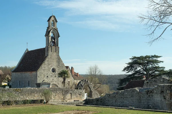 Руины Церковь Хоспете Рокамадур Франция — стоковое фото