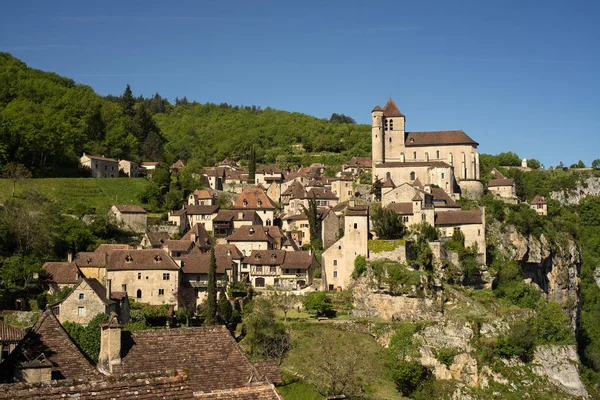 Mittelalterliches Dorf Saint Cirq Lapopie Pyrenäen Midi Franz Saint Cirq — Stockfoto