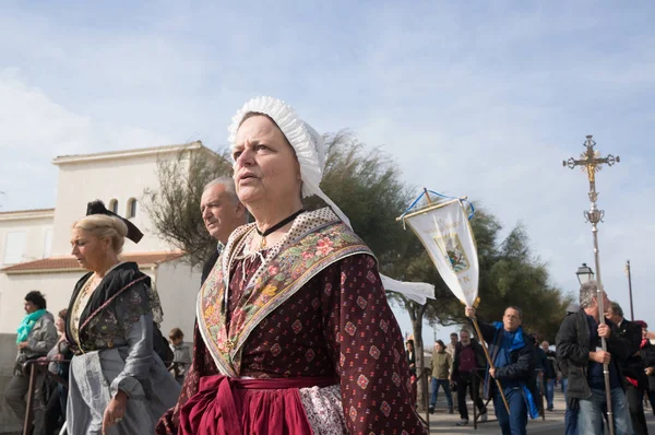 Saintes Maries Mer October Women Traditional Costume Pilgrimage Saintes October — Stock Photo, Image