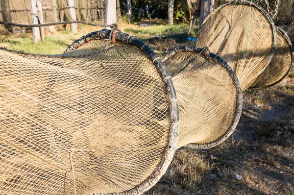 NET kurutma güneş, La pointe courte, sete, Hérault, Fransa Balık tutma