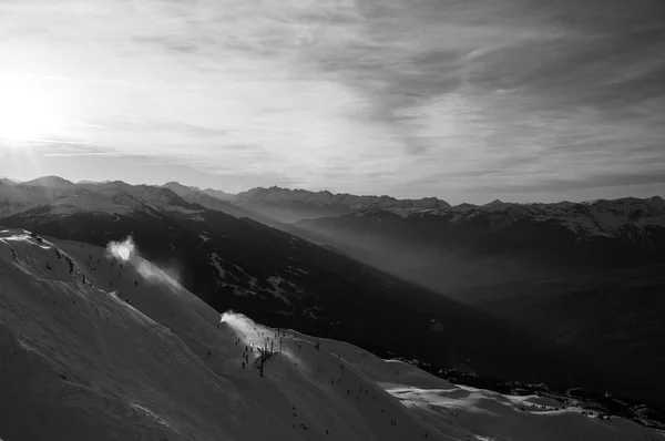 Aiguille Chardonnet Nascer Sol Chamonix Mont Blanc Haute Savoie Auvergne — Fotografia de Stock