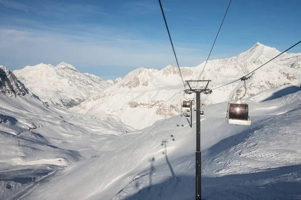 Teleférico Espace Killy Estâncias Esqui Val Isere Savoie França — Fotografia de Stock