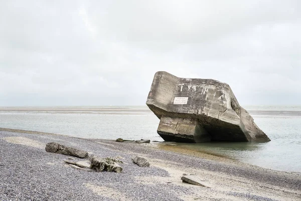 Hourdel France July 2016 Ruin Abandoned German Fortress Beach Atlantic — Stock Photo, Image