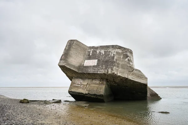 Hourdel France July 2016 Ruin Abandoned German Fortress Beach Atlantic — Stock Photo, Image