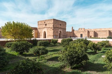 El Badi Palace Marakeş, Fas harap saray gibi. Arap Saadian sultan Ahmed El-Mansur tarafından yaptırılan.