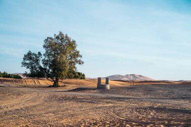 Çöl Merzouga, Fas görünümünü