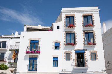 Güzel beyaz evde Cadaques, Costa Brava, İspanya