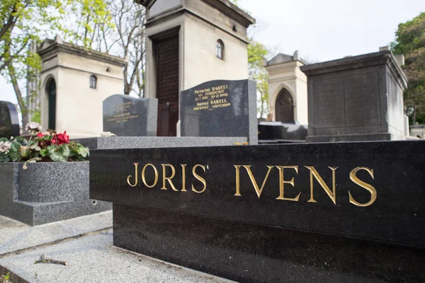 París Francia Abril 2016 Tumba Joris Ivens Cementerio Montparnasse Joris — Foto de Stock