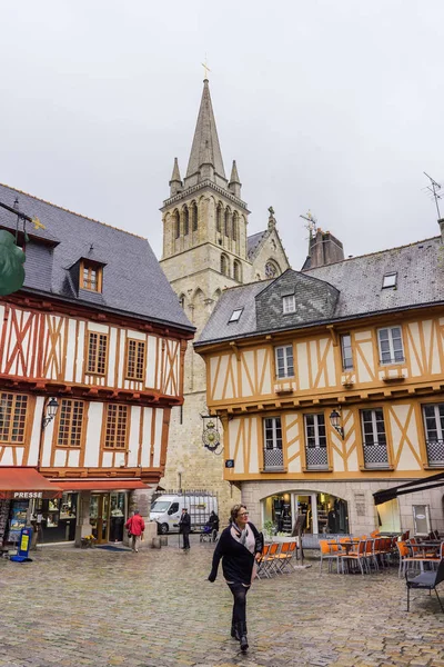 Vannes Francia Ottobre 2016 Case Tradizionali Legno Strada — Foto Stock