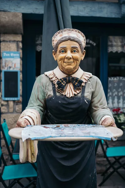 Vannes Frankrijk Oktober 2016 Standbeeld Van Een Vrouw Bretonse Traditionele — Stockfoto