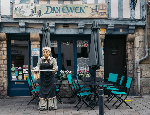 Vannes Frankrijk Oktober 2016 Standbeeld Van Een Vrouw Bretonse Traditionele — Stockfoto