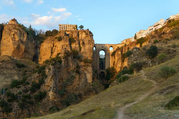 Vista Panorâmica Antiga Cidade Ronda Uma Das Famosas Aldeias Brancas — Fotografia de Stock