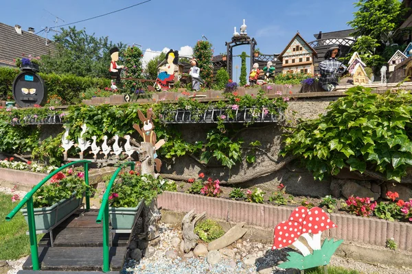 Zellenberg France June 2016 Fairy Tale Style Garden Traditional Elements — Stock Photo, Image