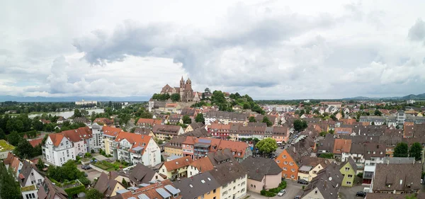 Vista Panorâmica Breisach Junto Rio Reno Baden Wurttemberg Alemanha — Fotografia de Stock