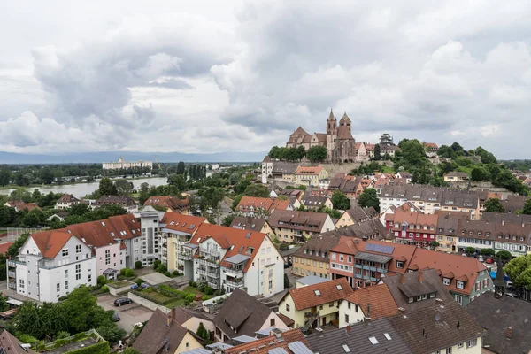 Vista Panorâmica Breisach Junto Rio Reno Baden Wurttemberg Alemanha — Fotografia de Stock