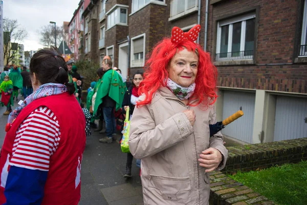 Cologne Alemania Febrero 2016 Hermosas Chicas Desfile Durante Carnaval Colonia — Foto de Stock