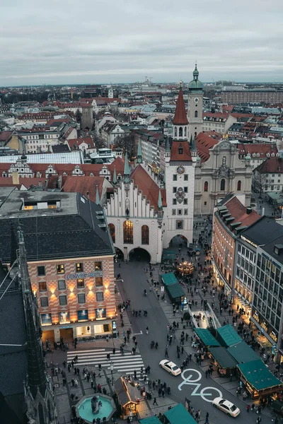 Munich Alemania Noviembre 2015 Panorama Aéreo Escénico Arquitectura Del Casco —  Fotos de Stock