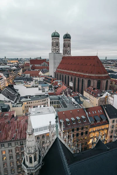 Monachium Niemcy Listopada 2015 Malownicza Panorama Antenowe Architektury Starego Miasta — Zdjęcie stockowe