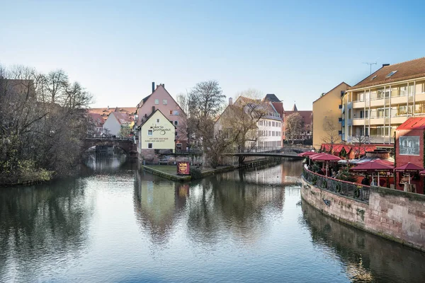 Nürnberg 2016 December Nürnberg Németország Régi Város Pegnitz Folyó — Stock Fotó