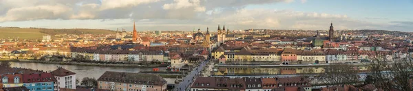 Панорамный Вид Исторический Город Вурцбург Виноградником Регион Франкония Северная Бавария — стоковое фото