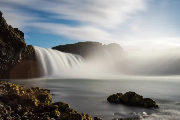 Godafoss Водоспад Районі Bardardalur Ісландії — стокове фото