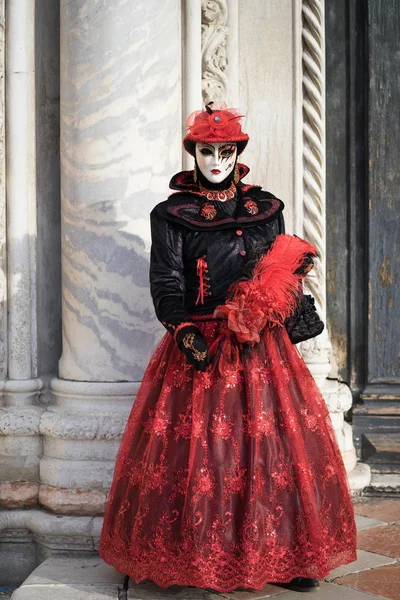 Вениция Италия Февраля 2017 Года Люди Время Венецианского Карнавала Ежегодный — стоковое фото
