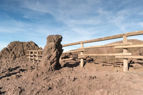 Camino Cima Del Volcán Vesubio Italia Cerca Nápoles — Foto de Stock