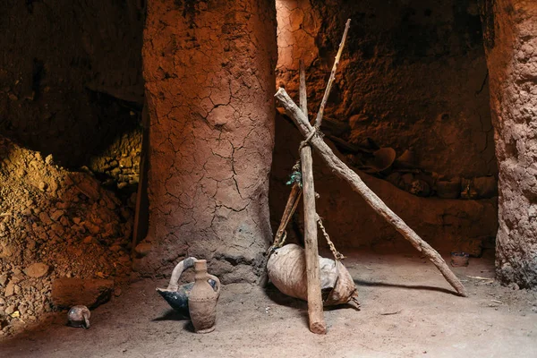 Dorp Van Ait Ben Haddou Bij Zonsondergang Het Een Ighrem — Stockfoto