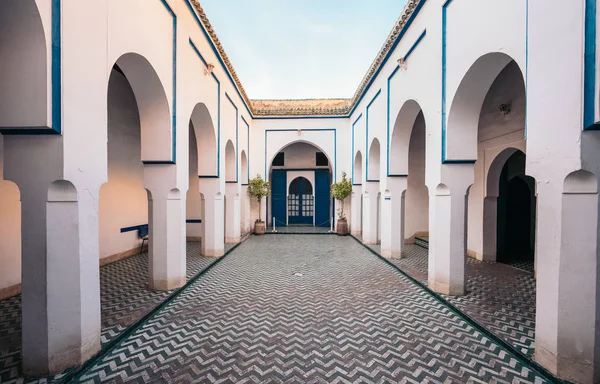 Marrakech Marruecos Enero 2017 Hermoso Pasillo Palacio Bahía Bahia Palacees — Foto de Stock