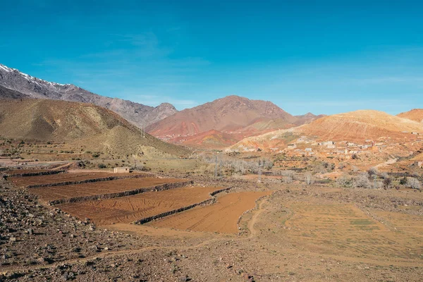 Paesaggio Campi Laghi Colline Vicino Fes Marocco — Foto Stock