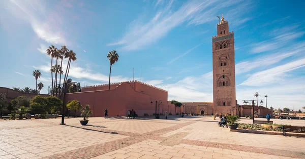 Mezquita Koutoubia Mezquita Kutubiyya Mezquita Más Grande Marrakech Marruecos — Foto de Stock