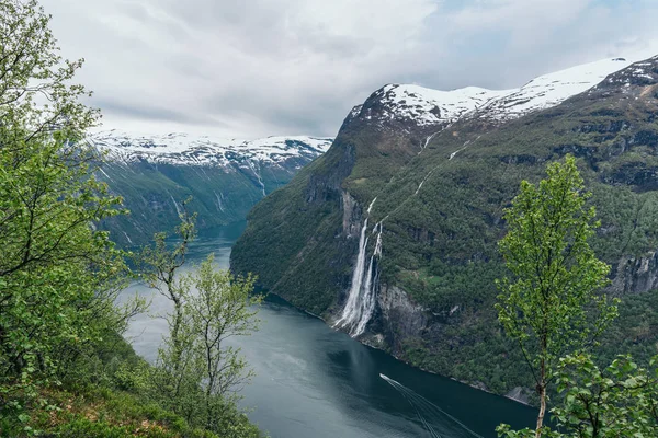 Geiranger Fjord Norway — стокове фото