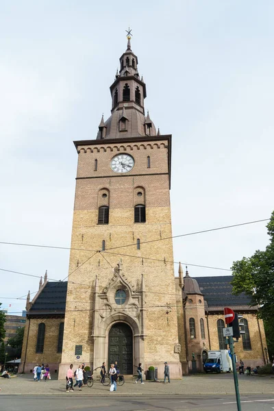 Iglesia Domkirken Oslo Central Noruega — Foto de Stock