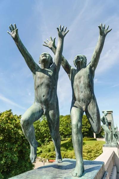 Oslo Norwegia Sierpnia 2015 Rzeźb Gustava Vigelanda 1869 1943 Parku — Zdjęcie stockowe