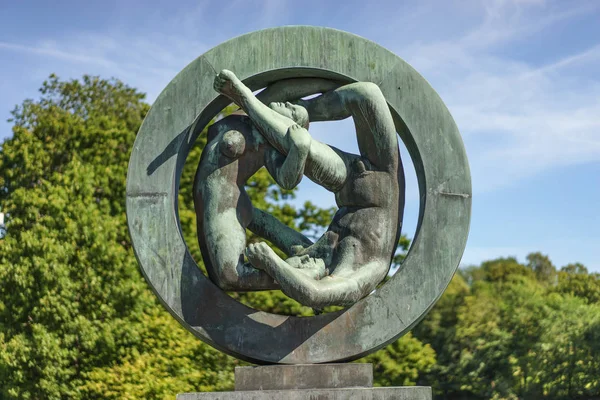 奥斯陆 2015年8月13日 雕塑维格兰 1869 1943 在维格兰公园 — 图库照片