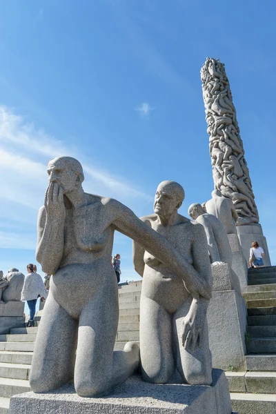 Oslo Norwegia Sierpnia 2015 Rzeźb Gustava Vigelanda 1869 1943 Parku — Zdjęcie stockowe