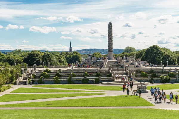 Oslo Norvège Août 2015 Statues Parc Vigeland Parc Couvre Acres — Photo