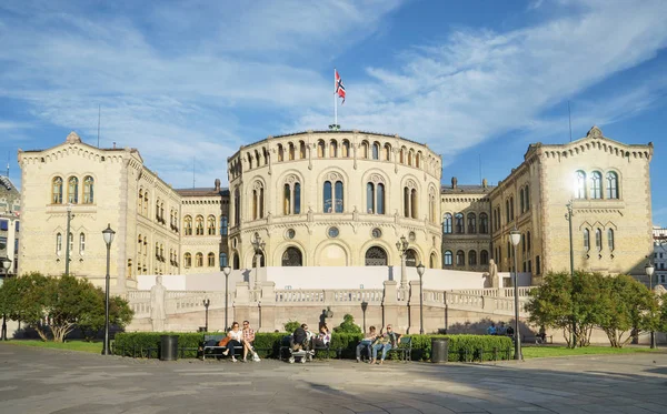 Осло Норвегія Серпня 2015 Stortinget Вищий Законодавчий Орган Норвегії Парламент — стокове фото