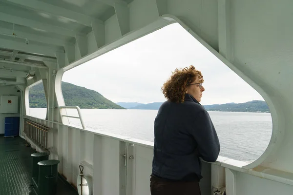 Hjelmelandsvagen Noruega Agosto 2015 Passageiro Ferry — Fotografia de Stock