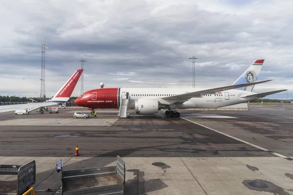 Oslo Norge Maj 2017 Norsk Lufttransport Gardermoen Lufthavn Oslo - Stock-foto