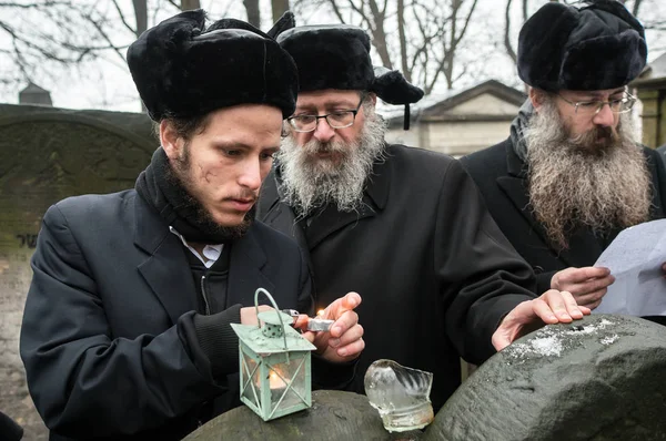 Varsovia Polonia Enero 2015 Pueblo Judío Reza Histórico Cementerio Judío —  Fotos de Stock