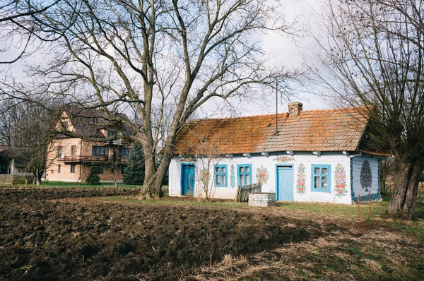 Zalipie Polska Stycznia 2015 Kolorowe Village Skansen Gdzie Wszystkie Budynki — Zdjęcie stockowe