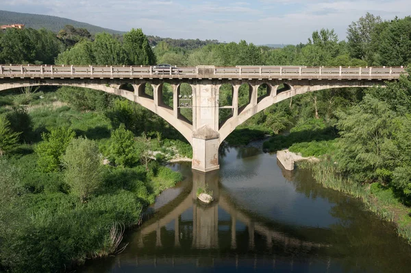 Середньовічне Містечко Besalu Каталонія Іспанія — стокове фото