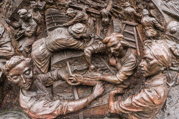 Londen Februari 2017 Detail Van Slag Groot Brittannië Monument Victoria — Stockfoto