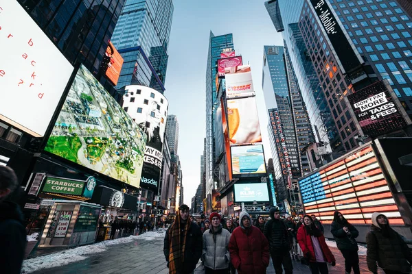 Eua Nova Iorque 2017 Times Square Com Teatros Broadway Sinais — Fotografia de Stock