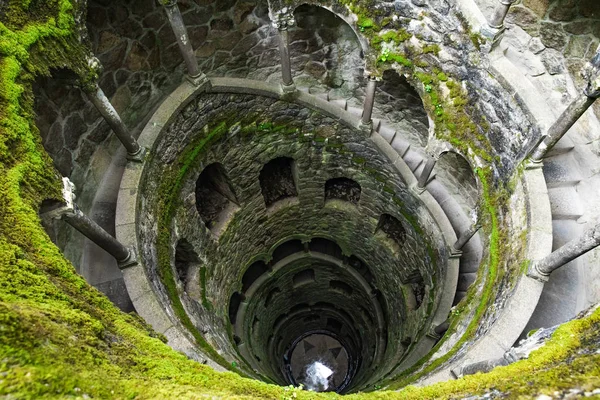 Sintra, Portugal at the Initiation Well in Quinta da Regaleira park