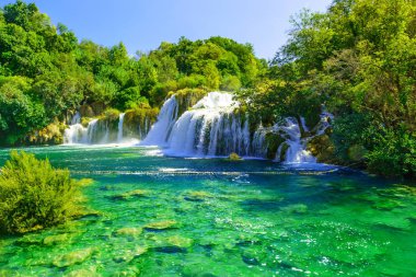 Şelaleler Krka, Milli Park, Dalmaçya, Hırvatistan