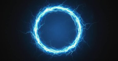 Soyut neon çember arkaplanı